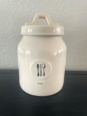 Rae Dunn Cream Ceramic Kitchen Canister
